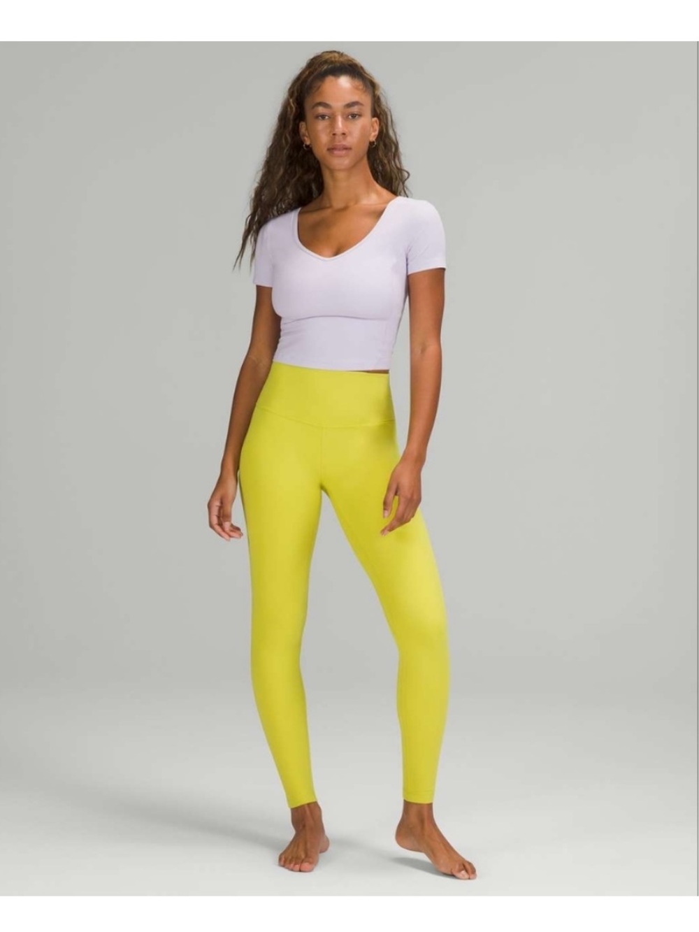Lululemon Align High Rise Pants, 28” Yellow Serpentine | Women’s 4 - Picture 2 of 8